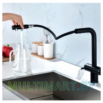 Смеситель Paulmark Serpentine Se213222-401 (антрацит) картинка 5